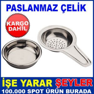 PASLNMAZ ÇELK ALT KAPAKLI ÇAY BARDAĞI SÜZGECİ