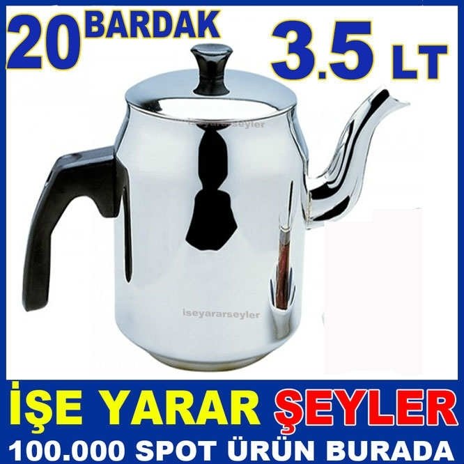 3.5 LT ORTA BOY KAHVECİ MODEL ÇELİK DEMLİK