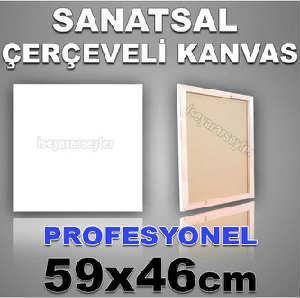 AHŞAP ÇERÇEVELİ BOŞ RESİM TUVALi HAZIRTUAL 59x46