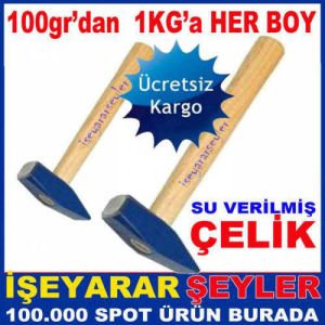 AHŞAP SAPLI ÇELİK ÇEKİÇ 500gr KARGO ÜCRETİ DAHİL