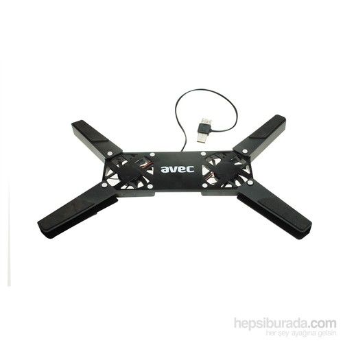 Avec AV-079 11''-15.6'' Uyumlu Siyah Notebook Soğutucu Çift Fanlı Katlanabilir Stand