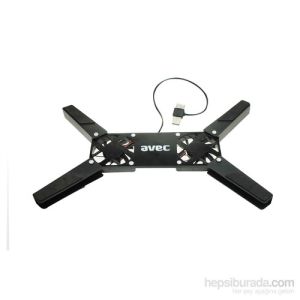 Avec AV-079 11''-15.6'' Uyumlu Siyah Notebook Soğutucu Çift Fanlı Katlanabilir Stand