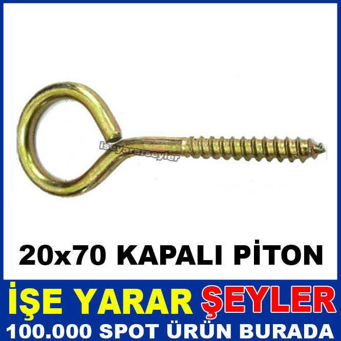 10 ADET PASLANMAZ ÇELİK 20x70 KAPALI KANCA PİTON
