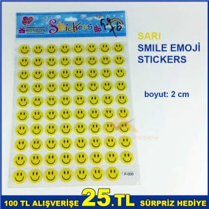80'li Kabartmalı Smile Emoji Stickers (telefon-tablet-laptop-stickers)