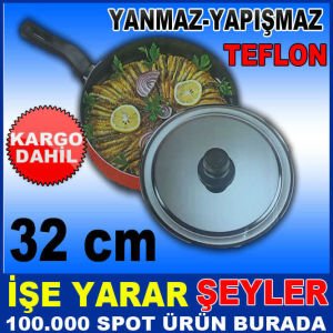 TEFLON KAPAKLI BALIK TAVASI YANMAZ-YAPIŞMAZ KD