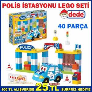 Eğitici Oyuncak Polis İstasyonu 40 Pcs Lego Seti