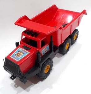 65x29x23cm Kırmızı ve Mavi Fonksiyonsuz Oyuncak Kürekli Kamyon