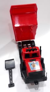 65x29x23cm Kırmızı ve Mavi Fonksiyonsuz Oyuncak Kürekli Kamyon