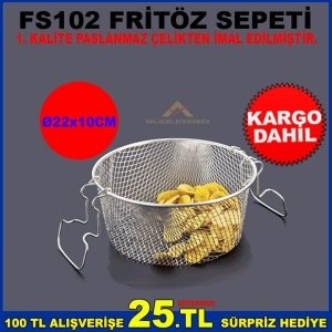 FS102 FRİTÖZ SEPETİ 1.SINIF PASLANMAZ ÇELİKTEN İMAL EDİLMİŞTİR