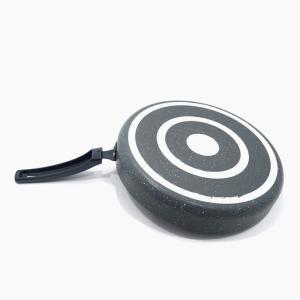 İç Dış Granit Kaplama Büyük Boy Leydi Kapaklı Balık Tavası Ø32 cm Kalın Alüminyum Izgara Tavası