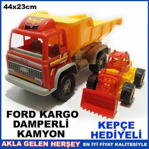 Ford Kargo Damperli Kamyon İle Kepçe 2'li Oyuncak Seti