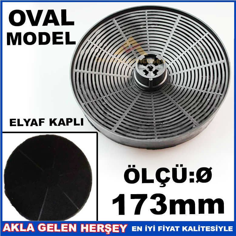 GÖBEKLİ OVAL MEKAPPA ASPİRATÖR FİLTRESİ 17cm