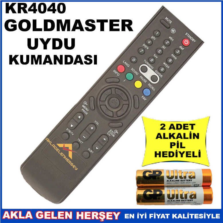 GOLDMASTER UYDU CİHAZI Receiver KUMANDASI KR4040