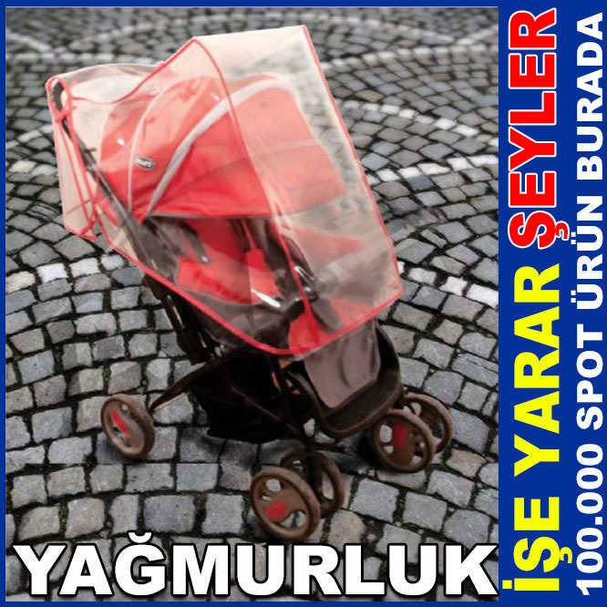 HER BEBEK ARABASINA UYUMLU PRATİK ve TAM KORUMALI SU GEÇİRMEZ ŞEFFAF BEBEK ARABASI YAĞMURLUĞU -2
