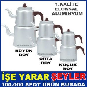 Lezzetli çayın gerçek tadı alüminyum çaydanlıkla yaşanır KLASİK MODEL BÜYÜK BOY ALÜMİNYUM ÇAYDANLIK