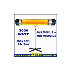 MERTTUĞ 3000W MAXİMUM VERİM İNFRARED UFO TİPİ ELEKTRİKLİ ISITICI