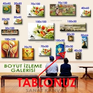 YEŞİL SALATA 7 değişen ölçü ORİJİNAL KANVAS TABLO