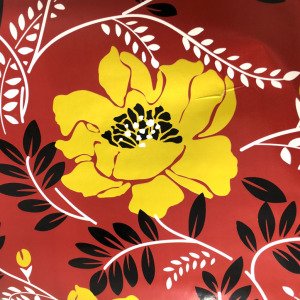 5mt Rulo 500x45cm Bordo Yaprak Çiçek Desen Kendi Yapışkanlı Pvc Folyo Duvar+Mobilya,Dolap Kaplaması