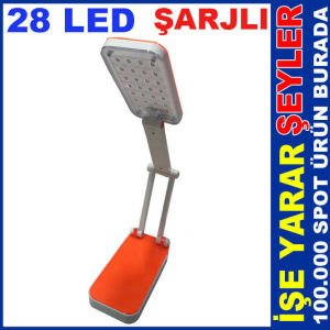 28 LED AMPÜLLÜ ŞARJ GÖSTERGELİ MASA LAMBASI