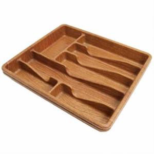 Ahşap Görünümlü 7 Bölmeli Çekmece İçi Kaşıklık 36x32cm Ebatında Büyük Boy Dekoratif Kaşıklık