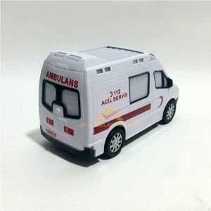 SESLİ IŞIKLI HAREKETLİ ÇOCUK AMBULANS OYUNCAK ARABA 21cm
