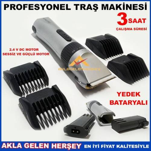 Profesyonel Berber Tipi Yedek Bataryalı Saç Tıraş Makinesi