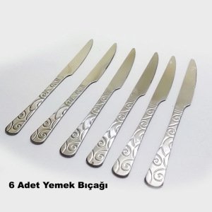 Bıçak, Çatal, Kaşık Takımı 42 Parça Sarmaşık Model Paslanmaz Çelik Rostfrei Yemek Seti