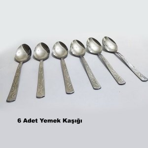 Bıçak, Çatal, Kaşık Takımı 42 Parça Sarmaşık Model Paslanmaz Çelik Rostfrei Yemek Seti