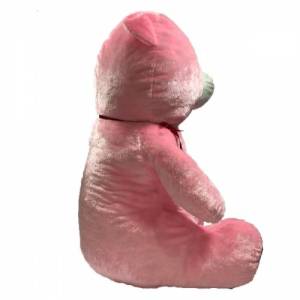 Kalp Tutan Sevimli Pembe Peluş Ayı - Sevgiliye Özel 100cm