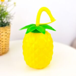 Sarı Ananas Görünümlü Pipetli Suluk 750 ml