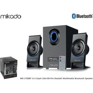 Bluetoothlu Kumandalı Radyolu 2+1 Ses Sistemi Mikado Md-1700bt