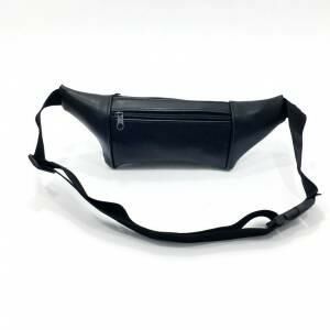 3Gözlü Fermuarlı Askılı Klasik Model Sade Deri Bel Çantası Unisex