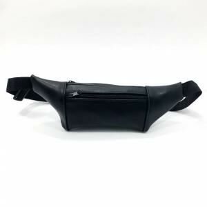 3Gözlü Fermuarlı Askılı Klasik Model Sade Deri Bel Çantası Unisex