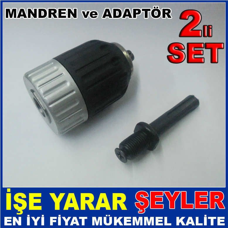 Otomatik Matkap Mandreni İle Hilti Adaptörü Mil Seti, 2 Ürün Bir Arada Tam Set