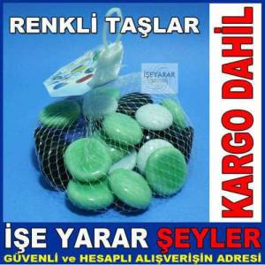 Dekoratif Renkli Parlak Kaya Akvaryum Taşı Kd