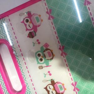 Tek Yüzü Desenli Çift Taraflı Kullanım Kesim Panosu 30cmx20cm