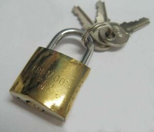 Dolap,Çanta,Valiz İçin Asma Kilit 20mm Sarıprinç