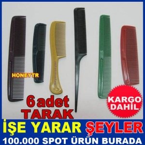 ÜCRETSİZ KARGO FARKLI SAÇ TİPLERİNE UYGUN 6 'lı SAÇ TARAK SETİ