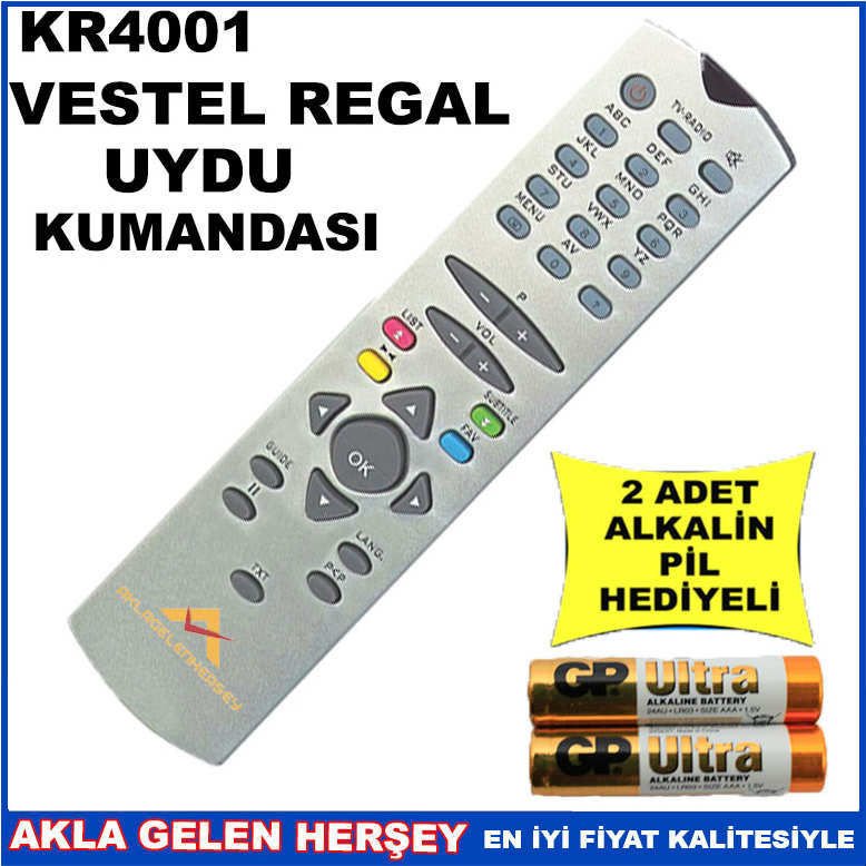 VESTEL UYDU CİHAZI Receiver KUMANDASI KR4001