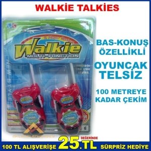 WALKİE TALKİES OYUNCAK TELSİZ 100 METRE MESAFELİ