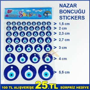 42'li Kabartmalı Nazar Boncuğu Stickers (telefon-tablet-laptop-stickers)