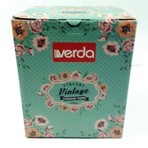 Verda tiryaki nostaljik emaye çaydanlik takımı buyuk boy set, 4 renk seçenekli