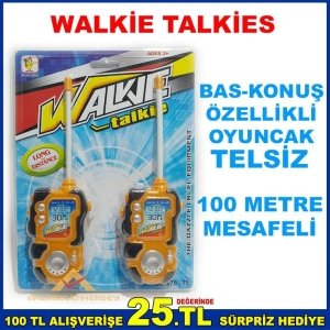 WALKİE TALKİES OYUNCAK TELSİZ 100 METRE MESAFELİ
