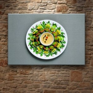 YEŞİL KASE KEYFİ 7 değişen ölçü ORİJİNAL KANVAS TABLO