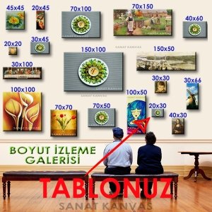 YEŞİL KASE KEYFİ 7 değişen ölçü ORİJİNAL KANVAS TABLO