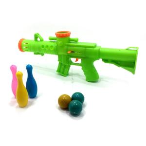 7 Parça Top Atan Tüfekli Büyük Boy Bowling Oyuncak Seti 39 cm