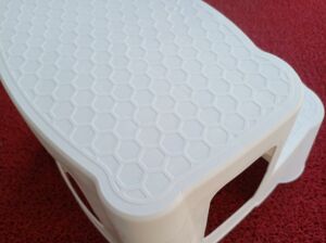 Kar Beyazı Kaymaz Taban Yükseltici Basamak 120kg taşıyan 2 Basamaklı Merdiven Çocuk Lavabo Taburesi