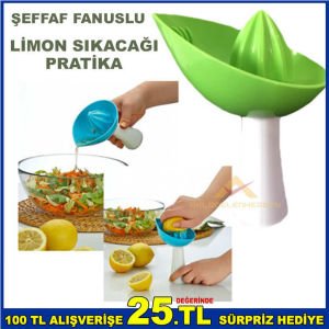 LÜXPLASTİK ŞEFFAF FANUSLU PRATİKA LİMON SIKACAĞI