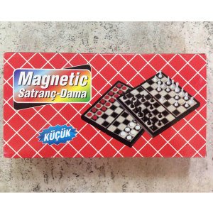 Magnetic 3'lü Büyük Tavla Satranç Dama Seti 3in1 Oyun Seti Sert Plastik