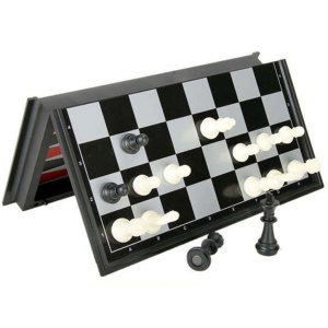 Magnetic 3'lü Büyük Tavla Satranç Dama Seti 3in1 Oyun Seti Sert Plastik